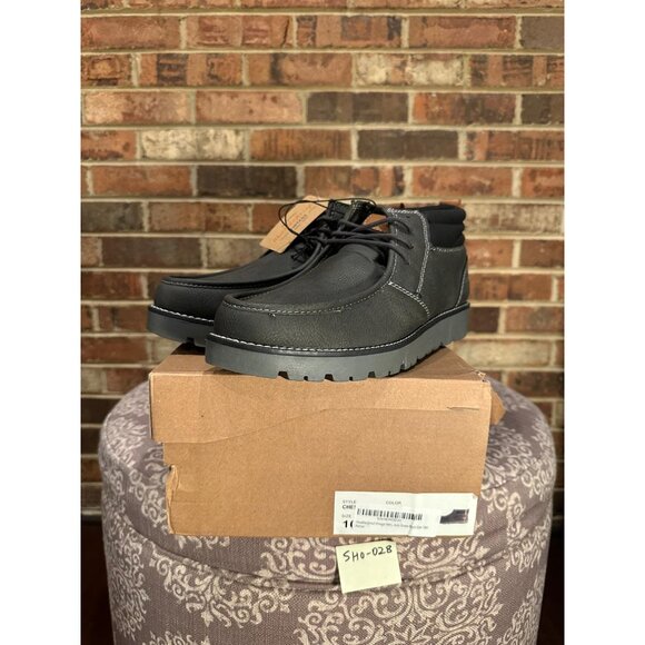 Weatherproof Vintage Mens Chester Faux Leather Chukka Boots Shoes Black Size 10M - Picture 4 of 4